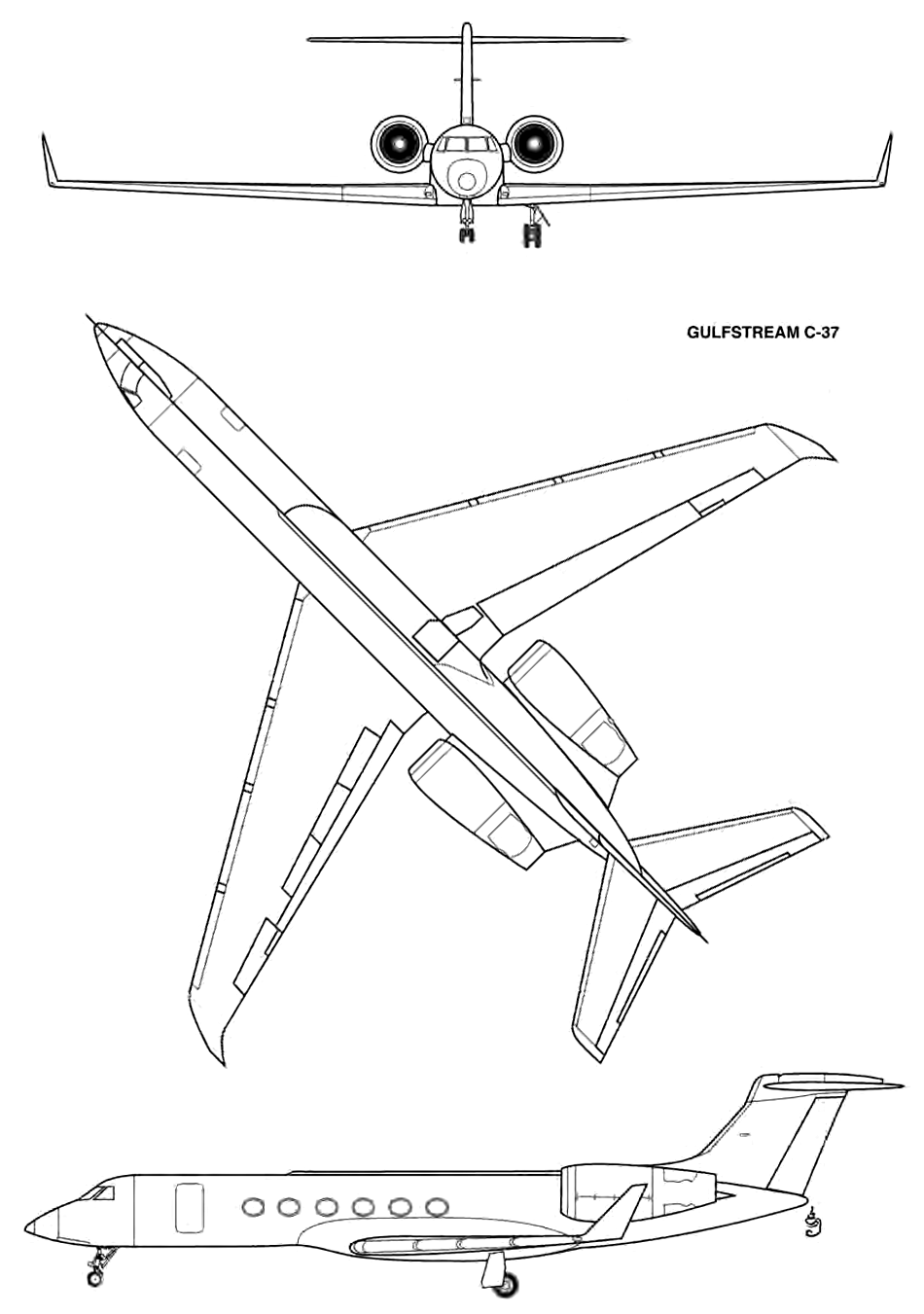 C-37 Gulfstream V transport aircraft