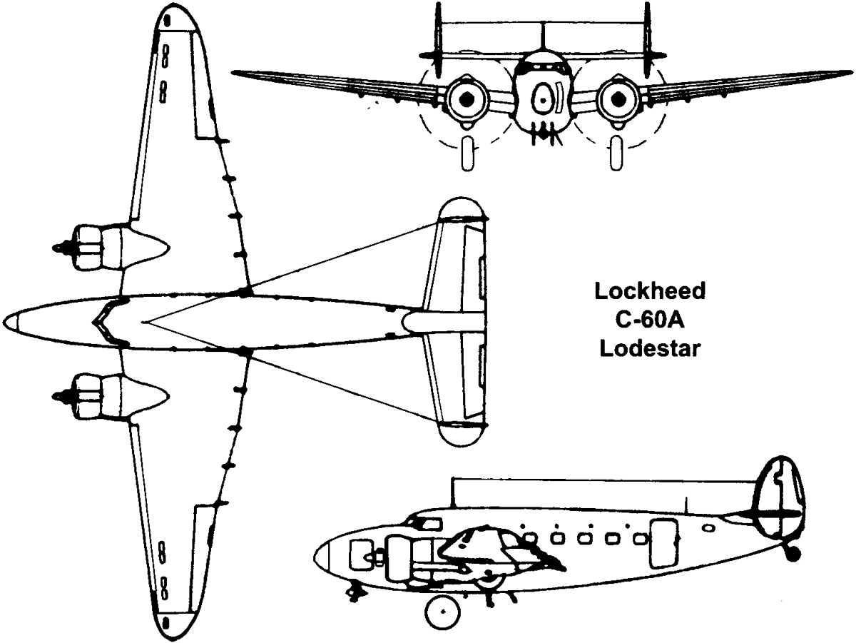 Lockheed C-60 Lodestar avión de transporte militar