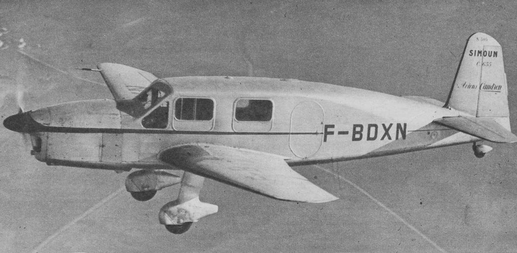 Caudron C.630 Simoun avión de turismo