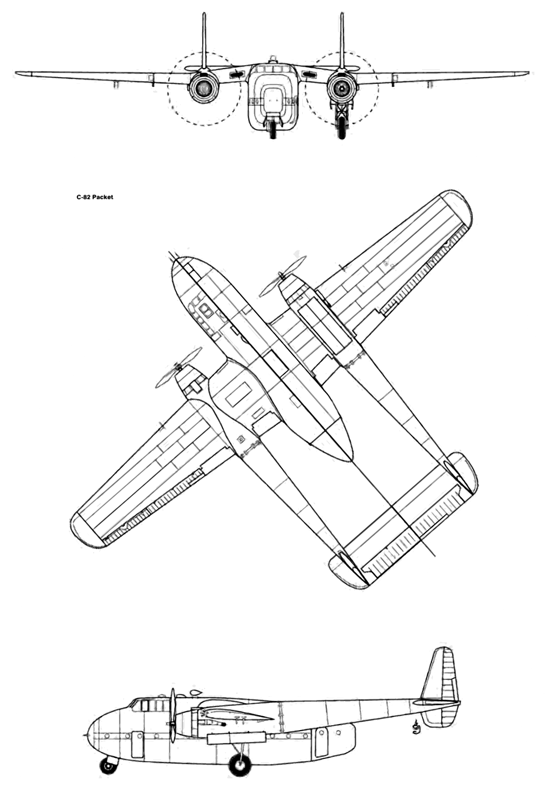 Avión de carga C-82 Packet