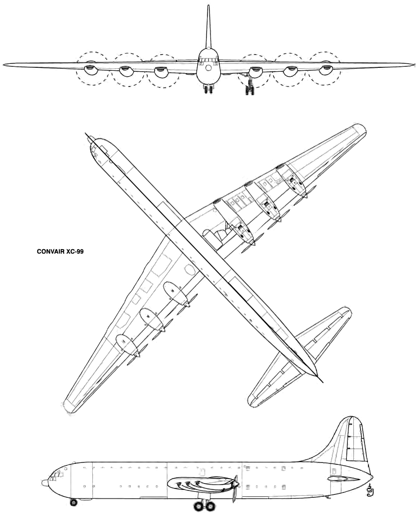 Convair XC-99 avión de carga experimental