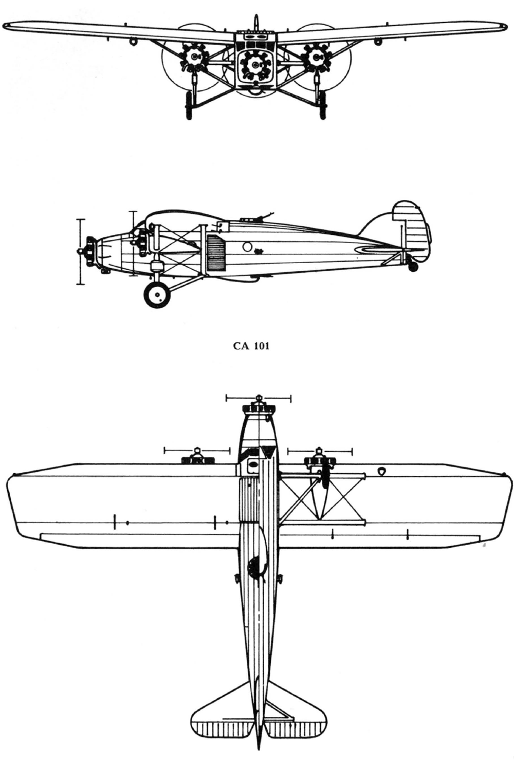 Caproni Ca.101 trimotor aircraft